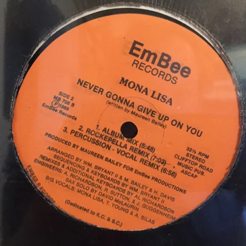 Never Gonna Give Up On You album or single artwork